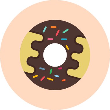 Çörek ikonu. İnce çizgi işareti. vektör illüstrasyonu