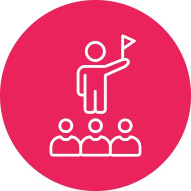 Liderlik simgesi, modern tasarım illüstrasyonu