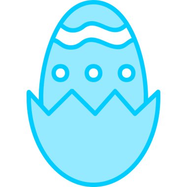 Çikolatalı yumurta ikonu, vektör illüstrasyonu