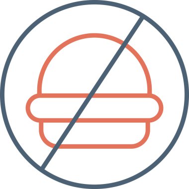 Gıda simgesi olmayan vektör illüstrasyonu