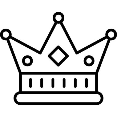 Taç. Web simgesi vektör illüstrasyonu