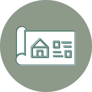 House Blueprint. web icon simple illustration