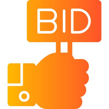 Teklif simgesi vektörü, düz tasarım sembolü 