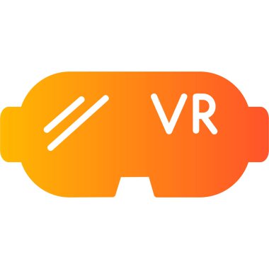 Vr gözlük modern simge, vektör illüstrasyonu 