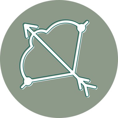 Viking yayı ve oku. Web simgesi basit illüstrasyon