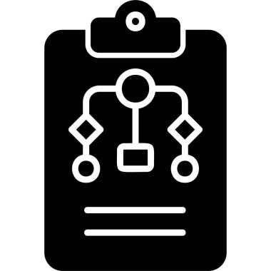 Çalışma akışı modern simgesi, vektör illüstrasyonu 