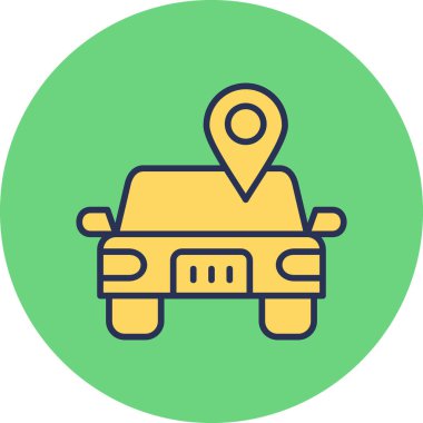 Car Location pin. web icon simple illustration
