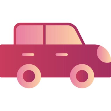 Araba modern simgesi, vektör illüstrasyonu