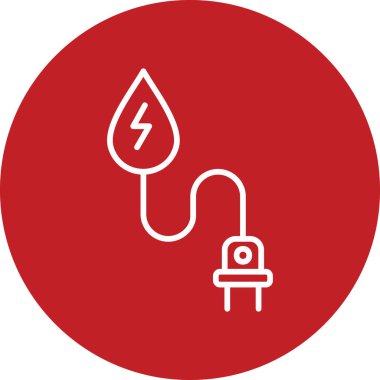 Hidroelektrik Güç Ağı simgesi basit illüstrasyon