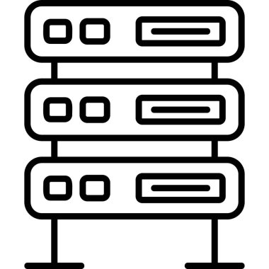 Sunucu. Web simgesi basit illüstrasyon