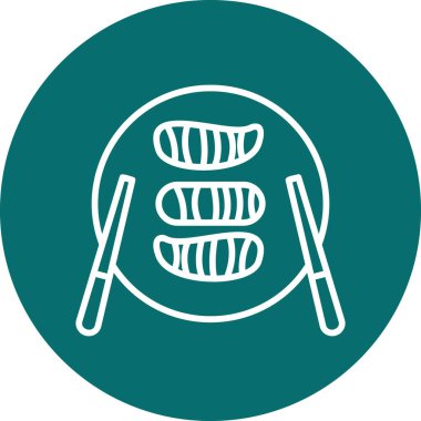 Suşi modern simge vektör çizimi