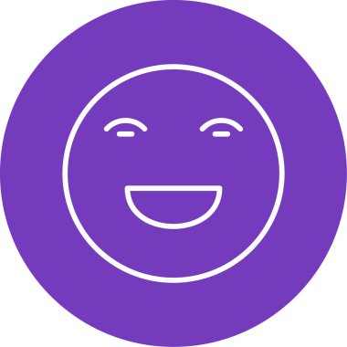 Mutlu Yüz emojisi, basit simge çizimi