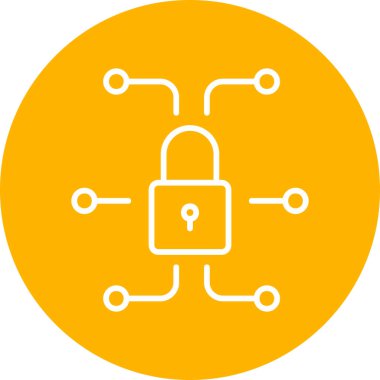 Güvenlik Web simgesi basit illüstrasyon