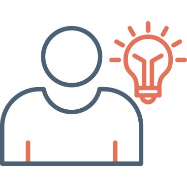 Fikir modern simgesi, vektör illüstrasyonu