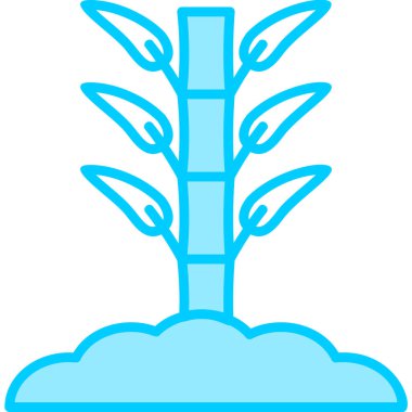 Bambu ağ simgesi basit bir illüstrasyon