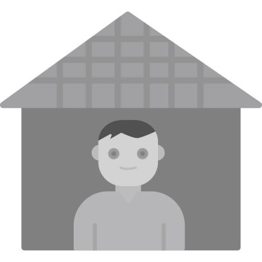 Karantina Ağ simgesi basit illüstrasyon