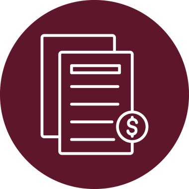 Fatura. Web simgesi basit illüstrasyon