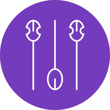 Akupunktur basit simge, vektör illüstrasyonunu iğneler