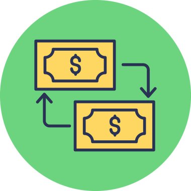 Para cirosu web simgesi basit illüstrasyon