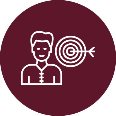 Man Goal, Businessman User logo, simple icon for web page 