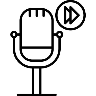 Podcast Hızlı İleri Yönlendirme vektör çizimi