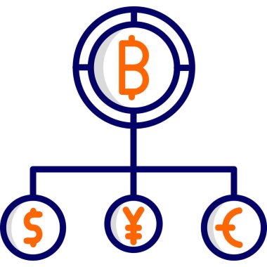 Bitcoin Yapısı düz vektör simgesi