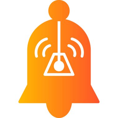 Okul Çanı simgesi vektör illüstrasyon grafik tasarımı