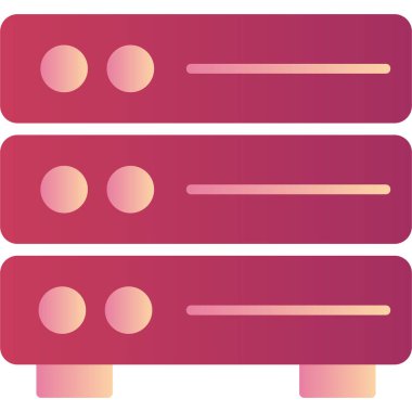 Sunucu. Web simgesi basit illüstrasyon