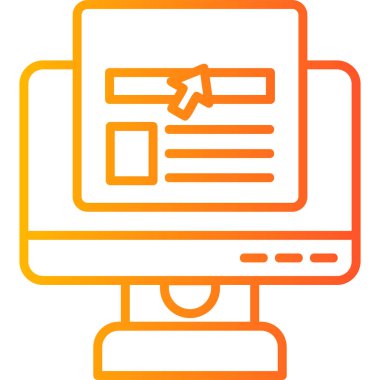 Çevrimiçi haber modern simgesi, vektör illüstrasyonu