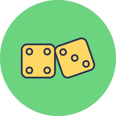 zar. Web simgesi basit illüstrasyon