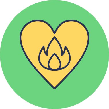 Passionate modern vector icon illustration