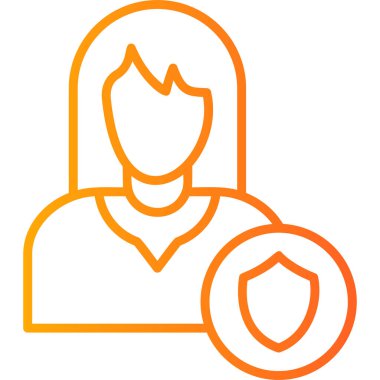 Koruma çizgisi simgesi, vektör illüstrasyonu