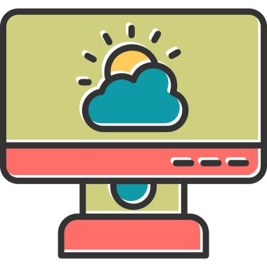 Hava durumu modern simgesi, vektör illüstrasyonu