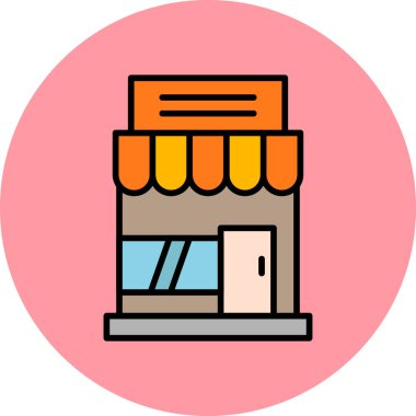 dükkan simgesi vektör illüstrasyonu