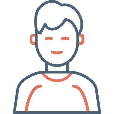 internet user, graphic man logo, simple icon for web page 