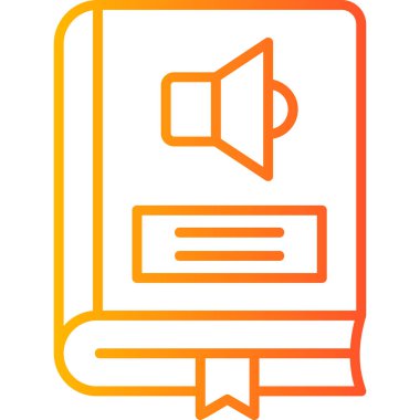 Ses kitabı simgesi, modern tasarım illüstrasyonu