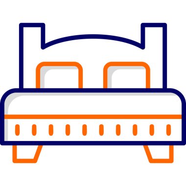 yatak modern simge vektör illüstrasyonu