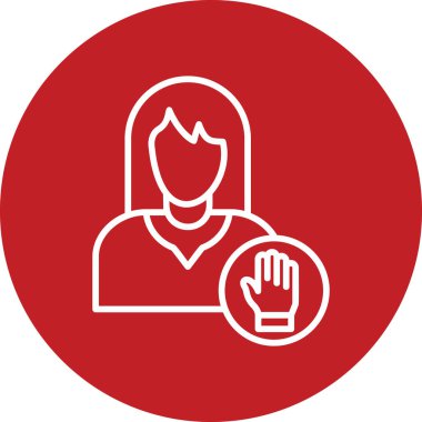 Şiddet ikonu vektör illüstrasyonunu durdur