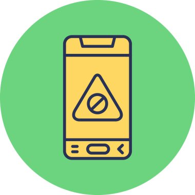 Telefon engellenmiş web simgesi basit illüstrasyon