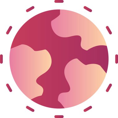 vector illustration of a heart shaped red puzzle with hearts