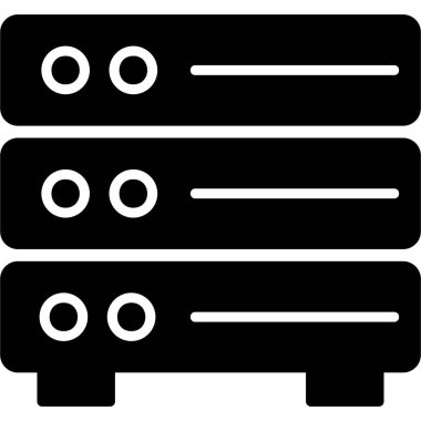 Sunucu. Web simgesi basit illüstrasyon