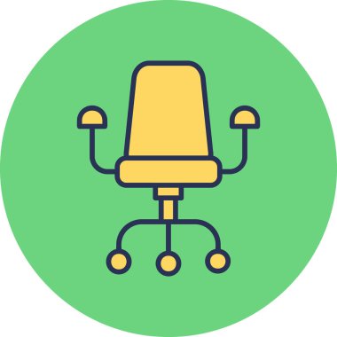 ofis koltuğu simgesi, vektör illüstrasyon tasarımı