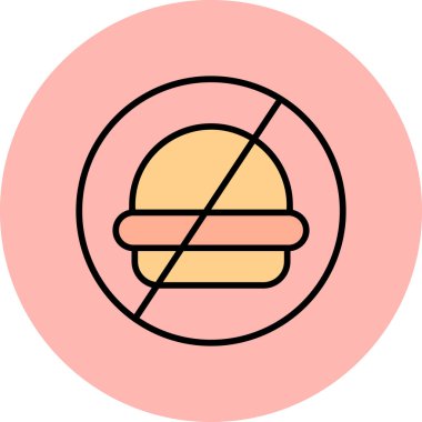 Gıda simgesi olmayan vektör illüstrasyonu