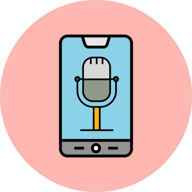 Phone Recording modern vector icon illustration