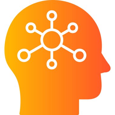 Psikoloji modern simge, vektör illüstrasyonu