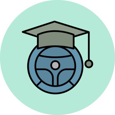 Okul vektör simgesi sürülüyor