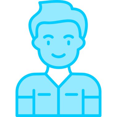 Dişçi insan avatarının grafik çizimi 