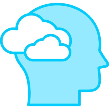 Rüya gören modern simge, vektör illüstrasyonu 