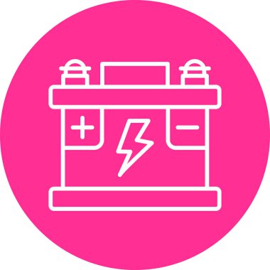 pil vektörü ince çizgi simgesi