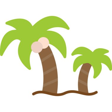 Palmiye ağacı modern simgesi, vektör illüstrasyonu